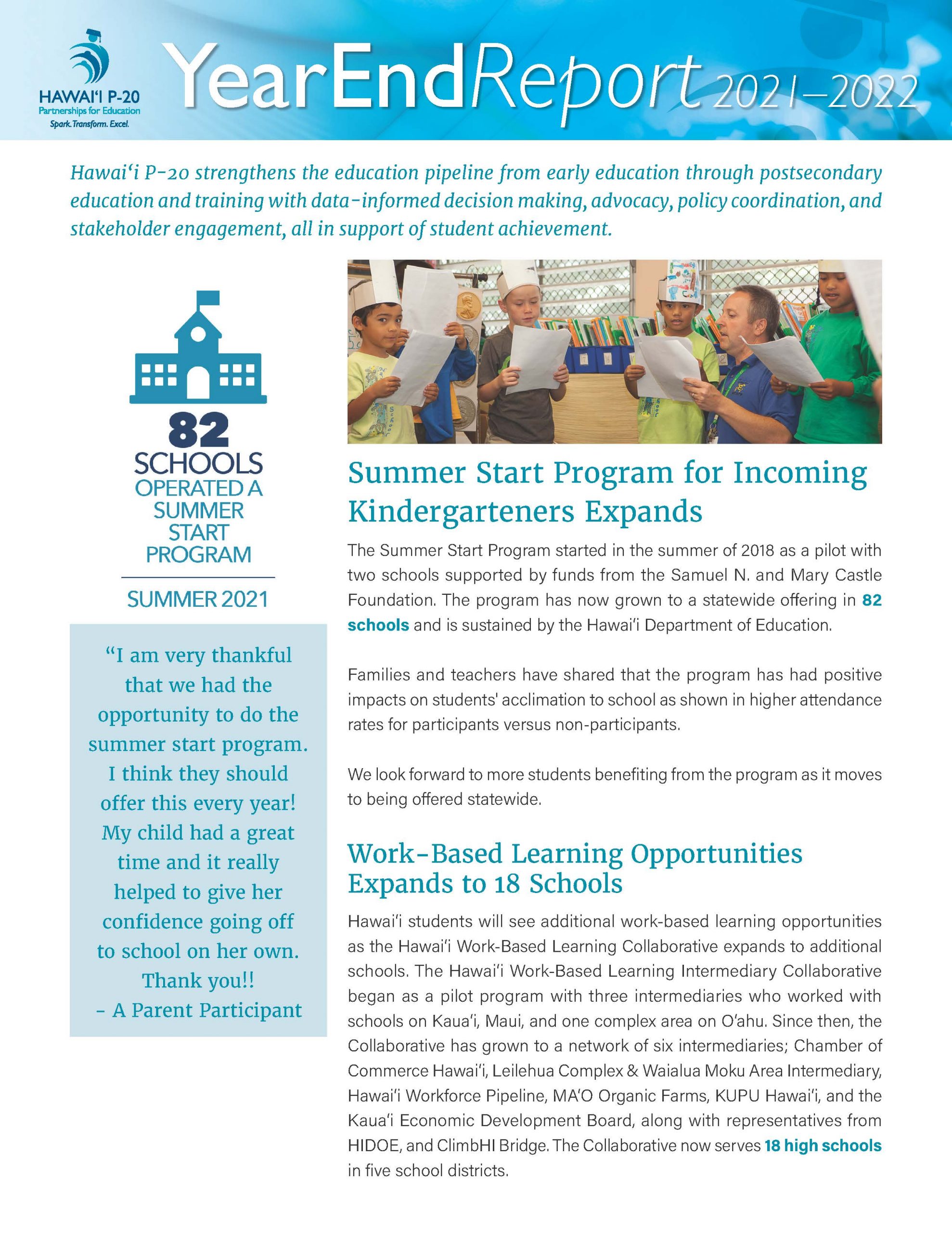 Image of 2021-2022 YearEnd Report. Click on image or link to access the full report.