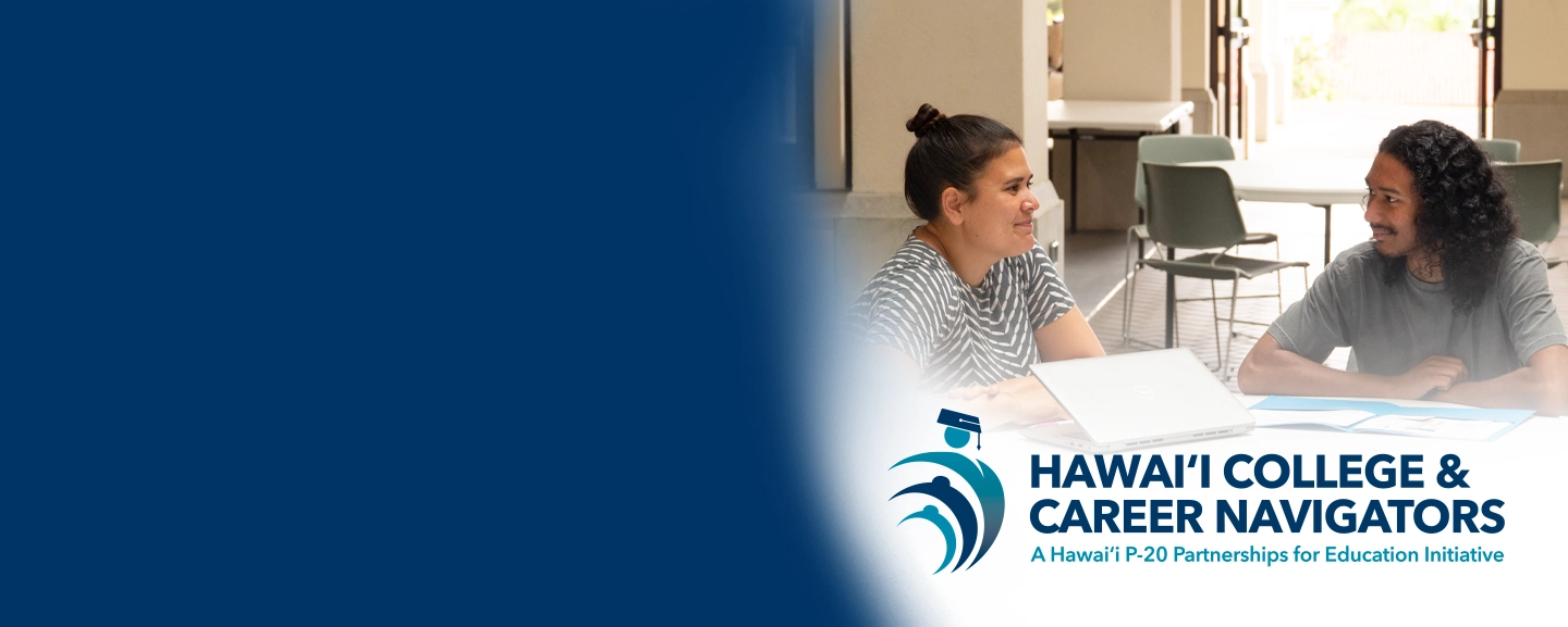 HCCN web banner with a Navigator and a male student