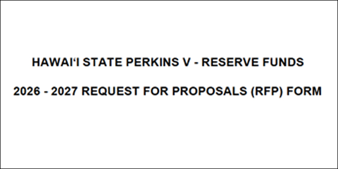 Hawaii State Perkins V 2026-27 RFP thumbnail